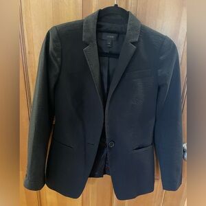 J. Crew Seersucker black blazer